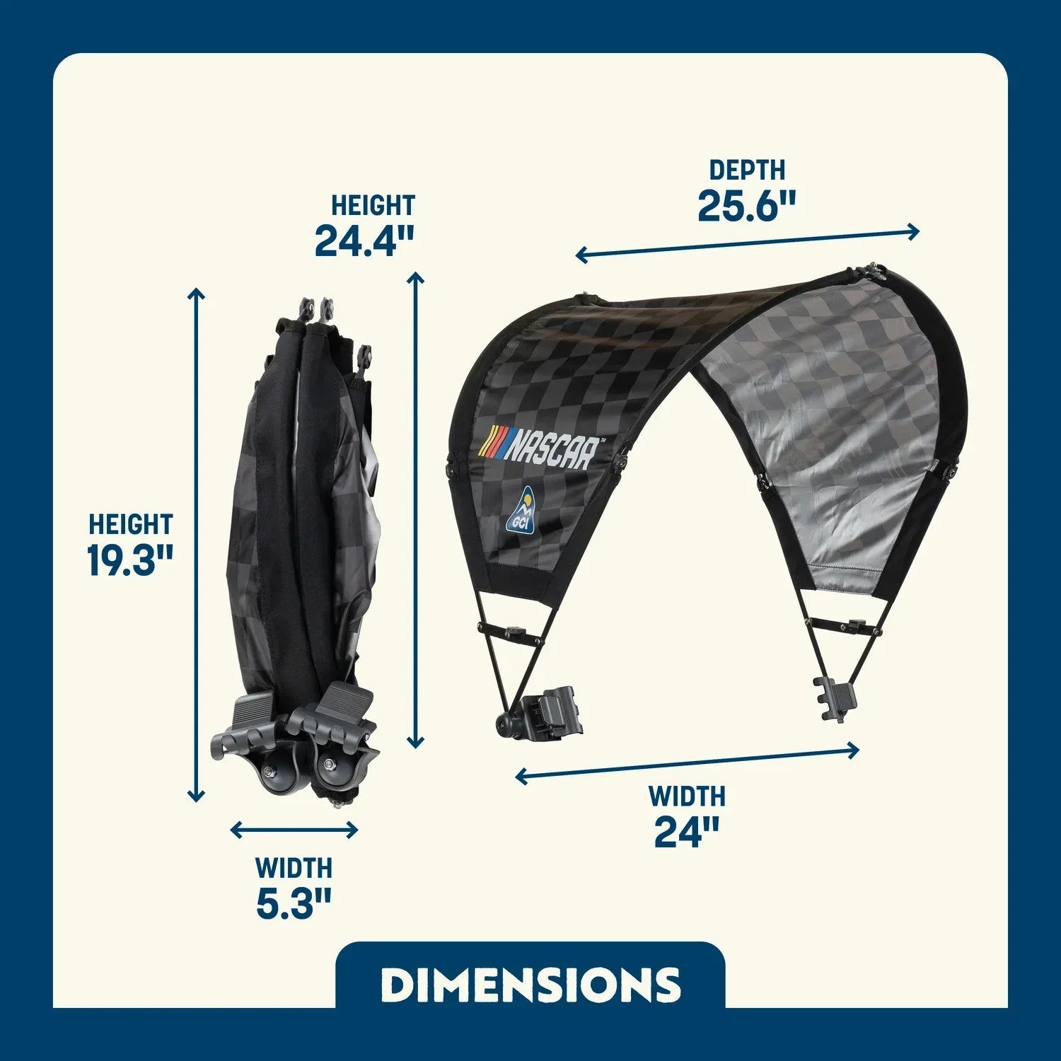 Heavy Duty SunShade Accessory - NASCAR - Choice 704 - Instant Sunshade Umbrella for Tailgating Detail