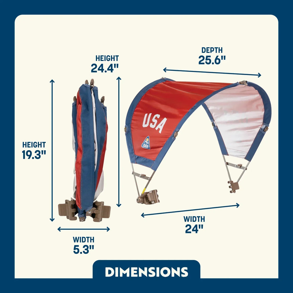Heavy Duty SunShade Accessory - USA Anniversary Deluxe - Choice 917 - Portable Beach Canopy with Adjustable Shade Angle Detail