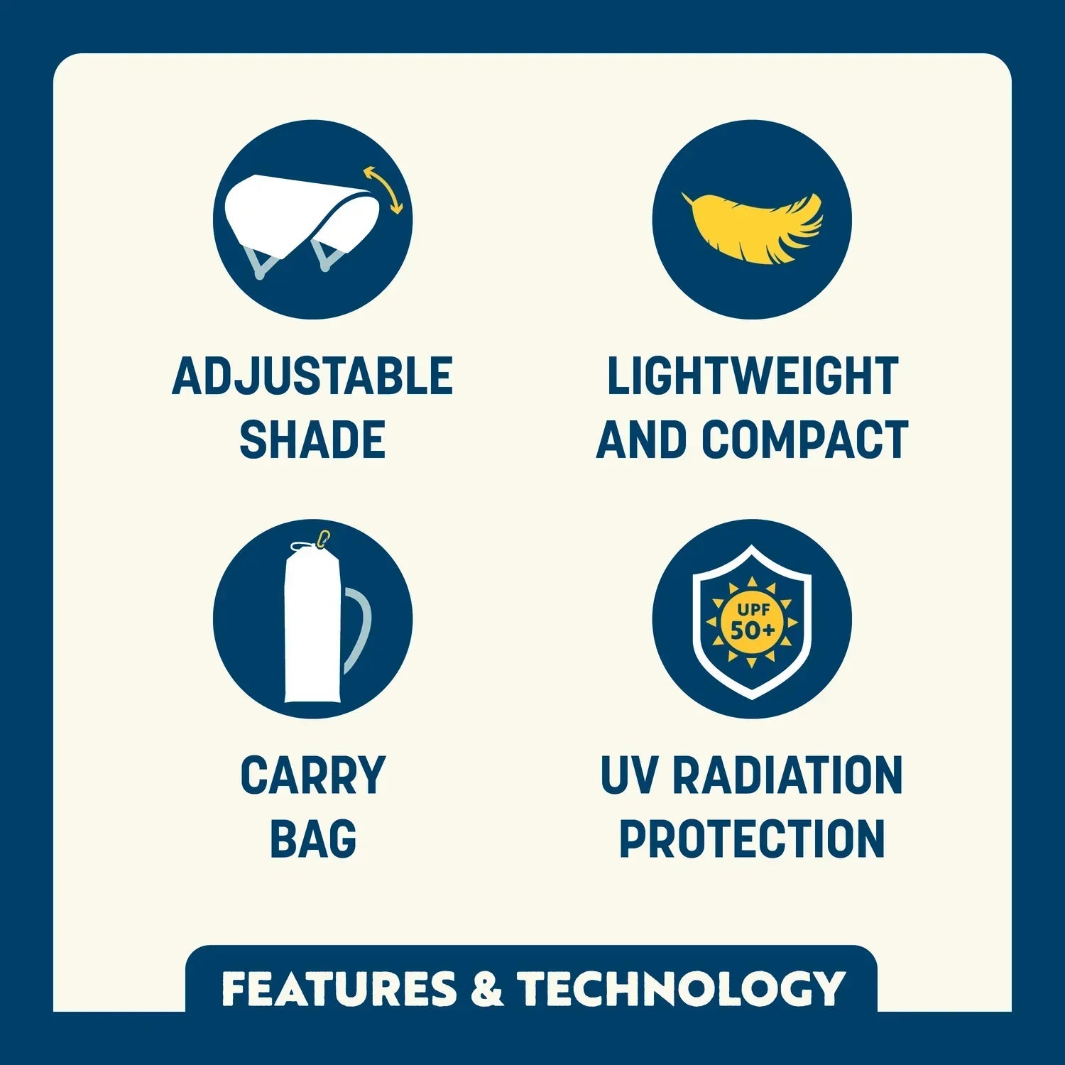Heavy Duty SunShade Accessory - USA Anniversary Deluxe - Choice 917 - Portable Beach Canopy with Adjustable Shade Angle Detail