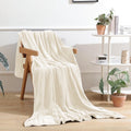 Cozy Fleece Throw Blanket for Couch, Ultra Soft Cream White Throws for Travel Camping Sofa Bed, Lightweight Cozy Bed Blanket for ... - Lightweight Plush Warm Blanket for All Seasons - Default Title