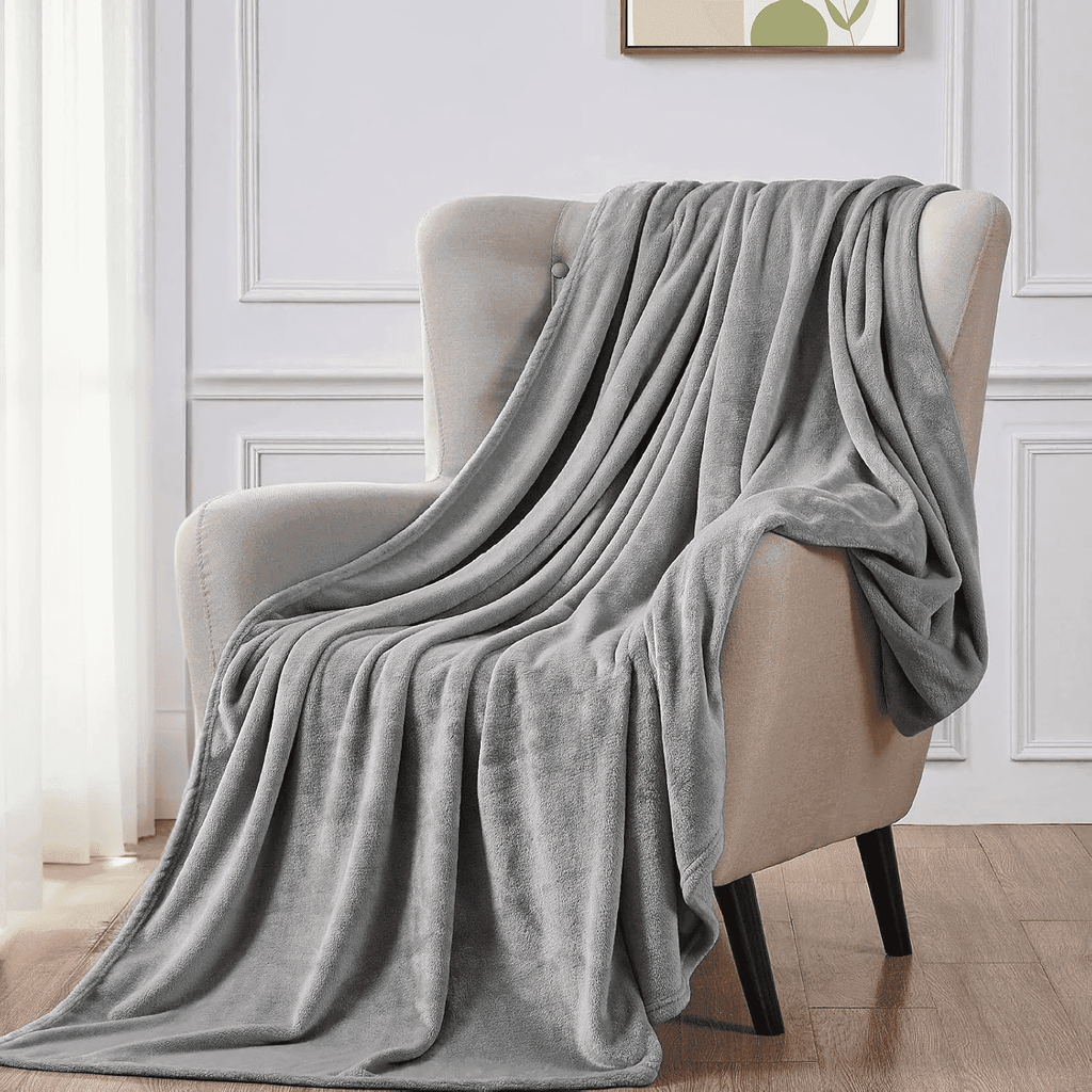 Reversible Sherpa Twin Size Blanket for Bed, 60x80inch Super Cozy Soft Bed Blanket for Sleep Snap, Lightweight Reversible Blankets and ... - Lightweight Plush Warm Blanket for All Seasons - Default Title
